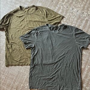 Buck Mason Olive and Charcoal Short Sleeve Tees